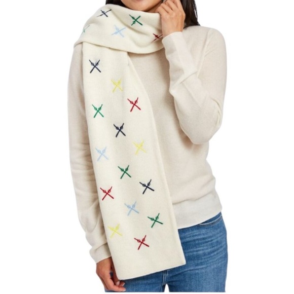 Mark & Graham Multicolor Embroidered Ski Scarf - Picture 2 of 10